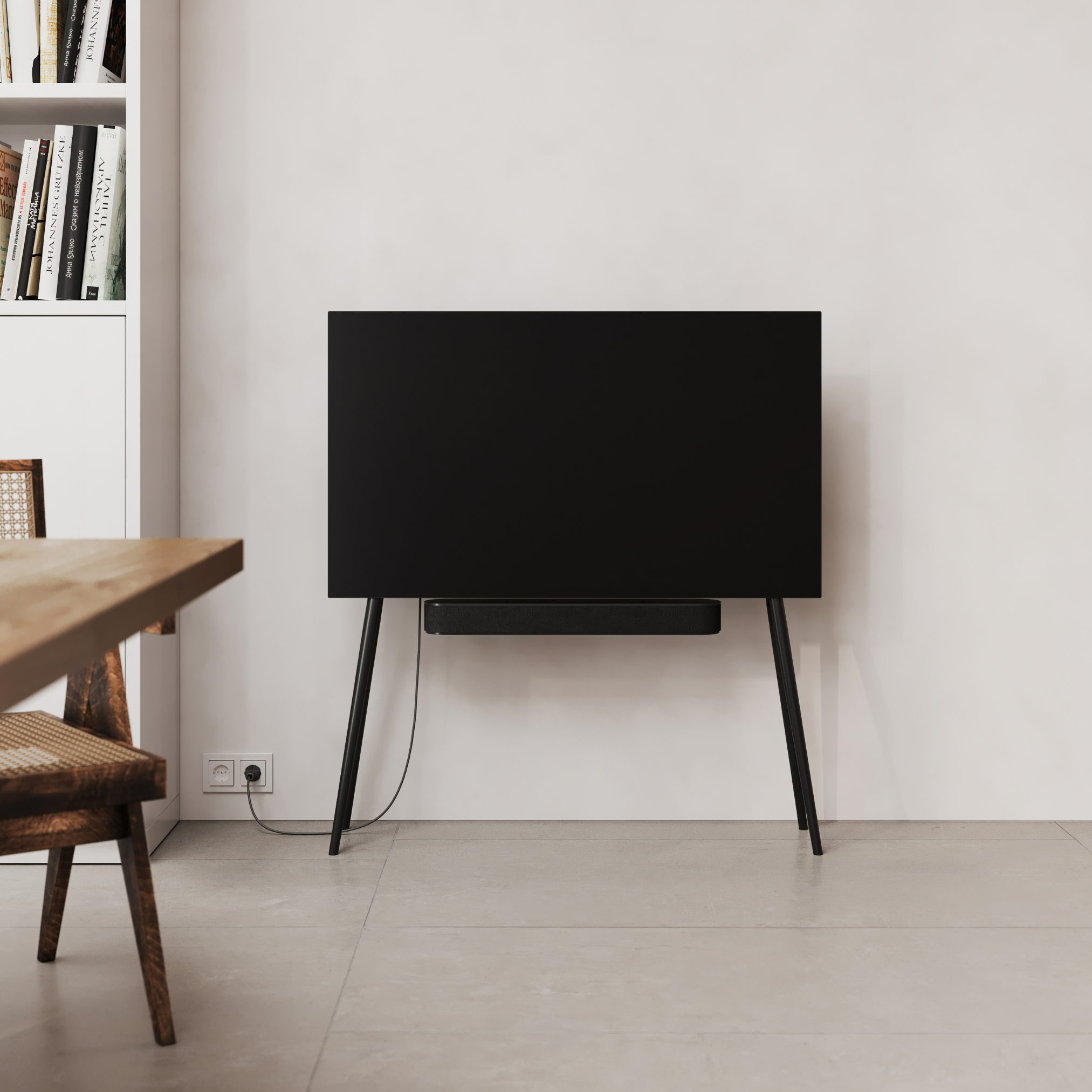 JALG TV-Stand Birch / Black 42" - 55"